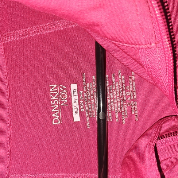 Danskin Now Pink Bomber Jacket Lightweight Long Sleeves - Picture 3 of 7